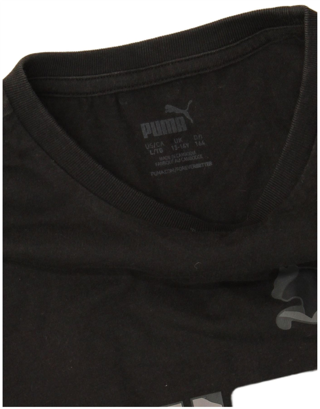 PUMA Boys Graphic T-Shirt Top 13-14 Years Black
