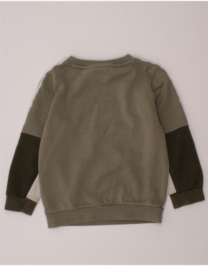 Adidas Boys Sweatshirt Jumper 2-3 Years Grey Colourblock