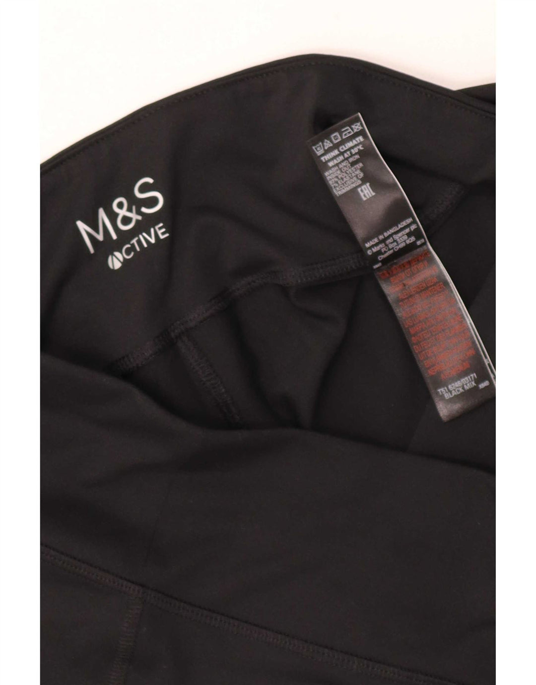Marks & Spencer Womens Leggings UK 14 Large Black Polyester