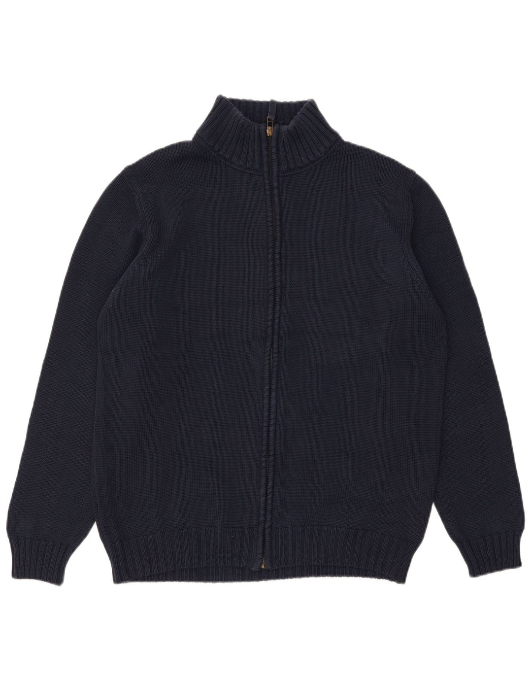 Zara Mens Cardigan Sweater Large Navy Blue
