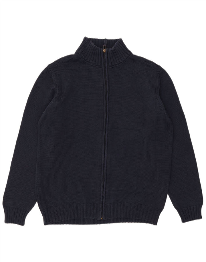 Zara Mens Cardigan Sweater Large Navy Blue