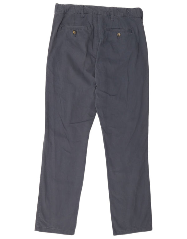 James Pringle Mens Straight Chino Trousers W34 L31 Navy Blue Cotton