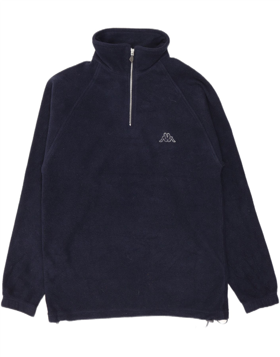 Kappa Mens Zip Neck Fleece Jumper Small Navy Blue