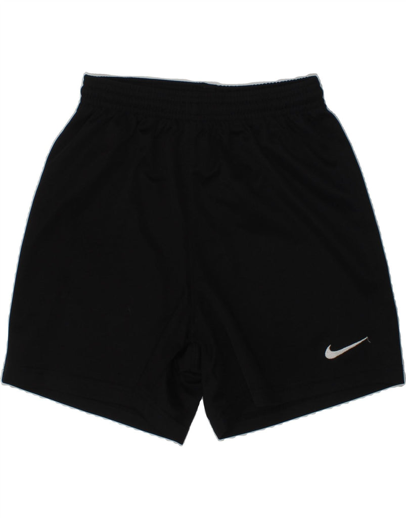 NIKE Boys Sport Shorts 10-11 Years Medium  Black Polyester | Vintage Nike | Thrift | Second-Hand Nike | Used Clothing | Messina Hembry 