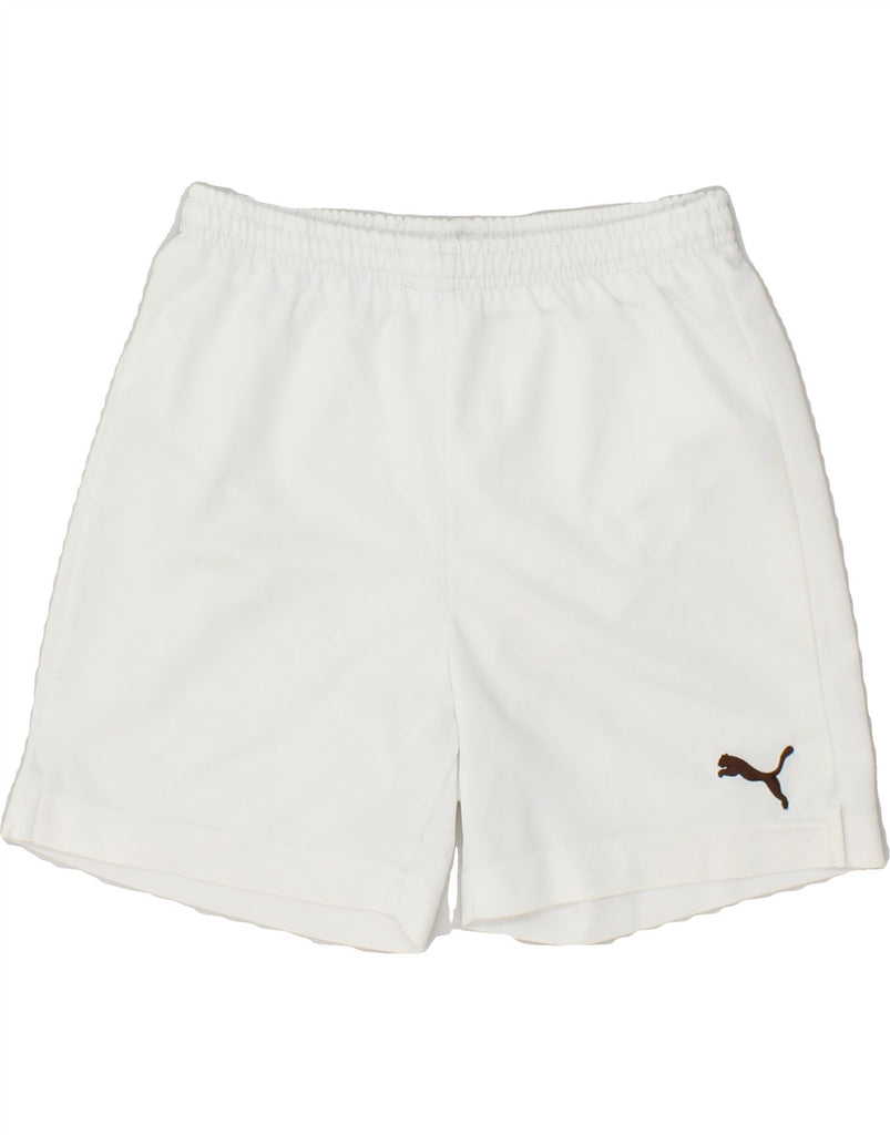 PUMA Boys Sport Shorts 11-12 Years White | Vintage Puma | Thrift | Second-Hand Puma | Used Clothing | Messina Hembry 