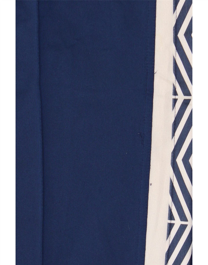 UMBRO Mens Graphic Tracksuit Trousers XL Navy Blue Colourblock Polyester