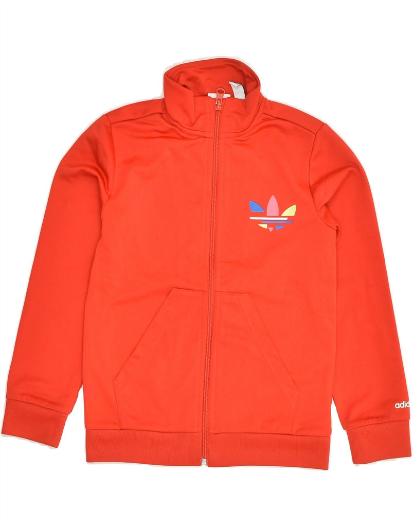 ADIDAS Girls Tracksuit Top Jacket 7-8 Years Red Polyester | Vintage Adidas | Thrift | Second-Hand Adidas | Used Clothing | Messina Hembry 