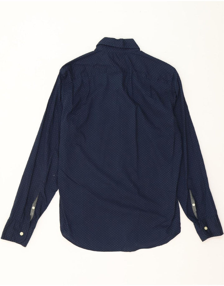 J. CREW Mens Shirt Small Navy Blue Polka Dot Cotton Vintage J. Crew and Second-Hand J. Crew from Messina Hembry 