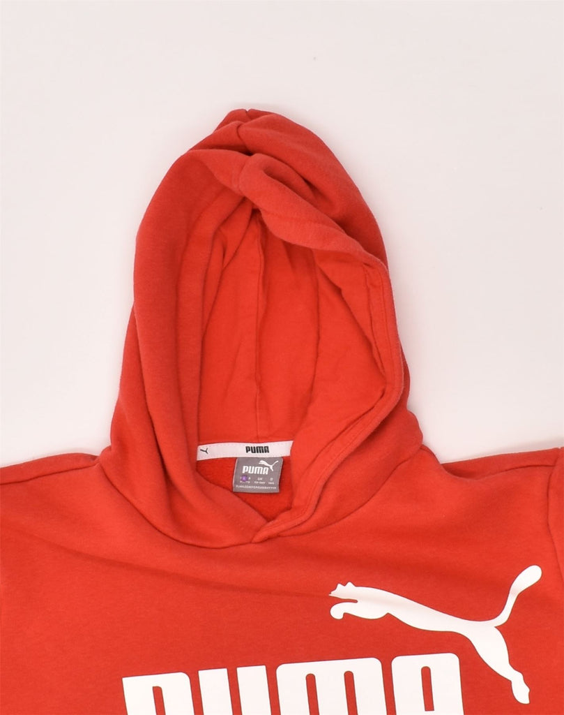 PUMA Boys Graphic Hoodie Jumper 13-14 Years Red Cotton | Vintage Puma | Thrift | Second-Hand Puma | Used Clothing | Messina Hembry 