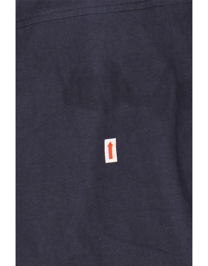 JACK & JONES Mens Polo Shirt Large Navy Blue Cotton