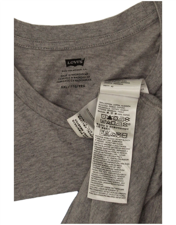 Levi's Mens Graphic T-Shirt Top 2XL Grey Cotton
