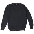 Barbour Mens Crew Neck Jumper Sweater Medium Navy Blue Cotton