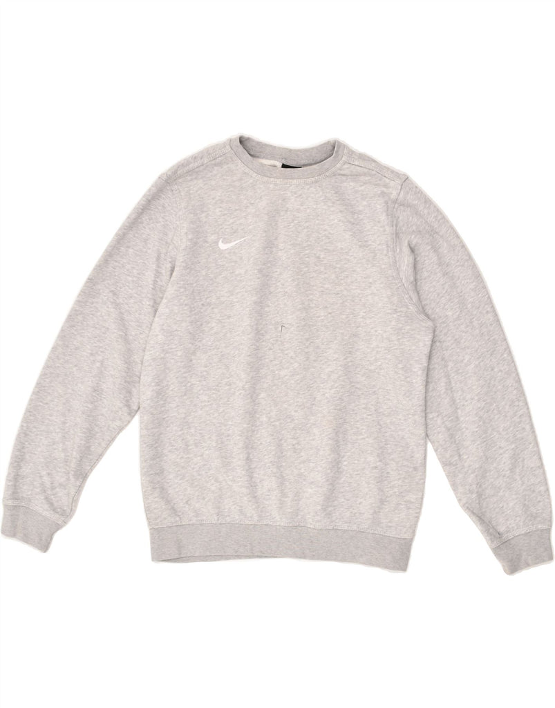 NIKE Boys Sweatshirt Jumper 13-14 Years XL  Grey Flecked Cotton Vintage Nike and Second-Hand Nike from Messina Hembry 