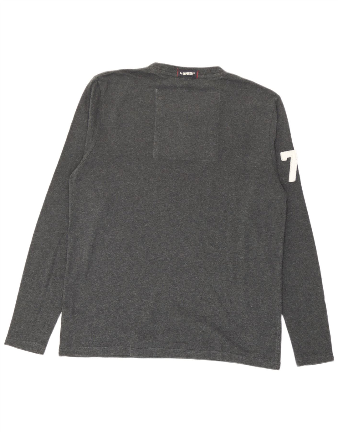 Superdry Mens Graphic Top Long Sleeve 2XL Grey Cotton