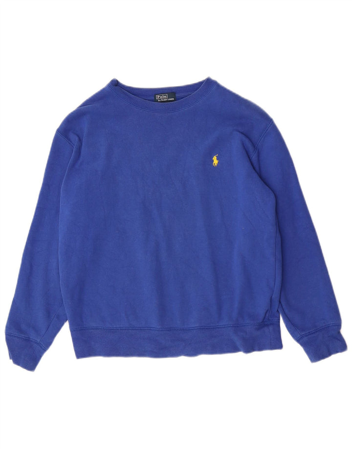 Polo Ralph Lauren Boys Sweatshirt Jumper 10-11 Years Medium  Blue Cotton
