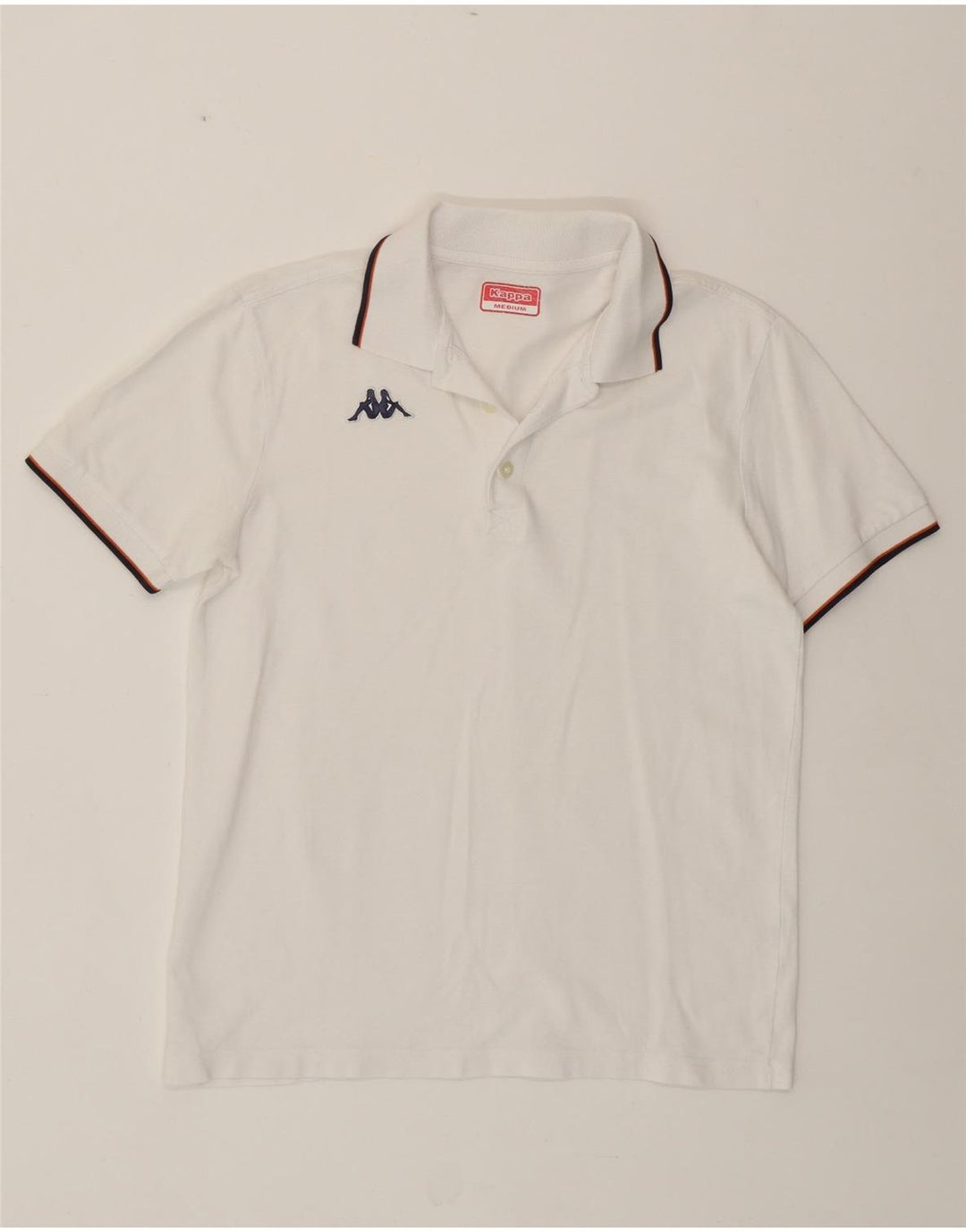 KAPPA Mens Polo Shirt Medium White