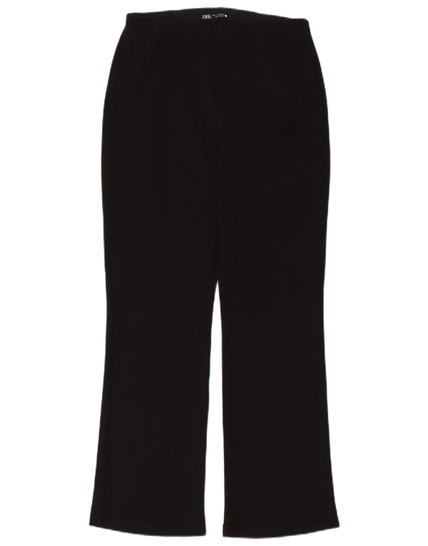 Zara Womens Bootcut Casual Trousers Medium W28 L28 Black Polyester