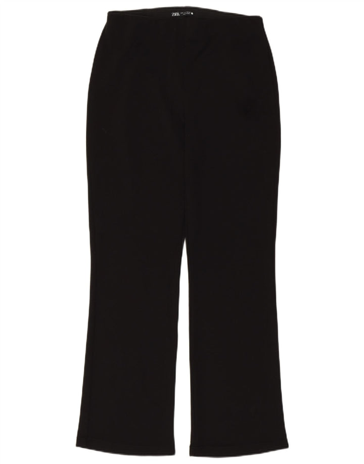 Zara Womens Bootcut Casual Trousers Medium W28 L28 Black Polyester