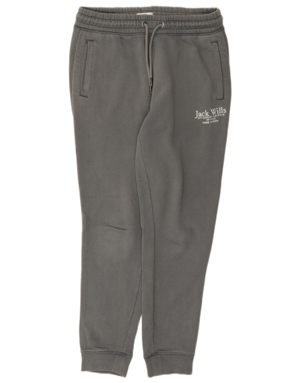 Jack Wills Mens Graphic Slim Fit Tracksuit Trousers Joggers Medium Grey
