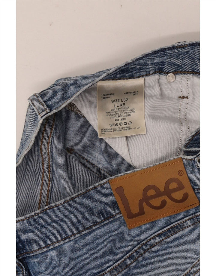 Lee Mens Luke Slim Jeans W32 L32 Blue Cotton