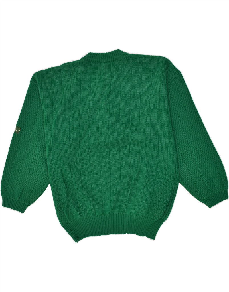 VINTAGE Mens Crew Neck Jumper Sweater Medium Green | Vintage Vintage | Thrift | Second-Hand Vintage | Used Clothing | Messina Hembry 