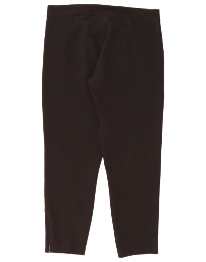 Trussardi Womens Slim Casual Trousers IT 46 Large W36 L27 Black Polyester