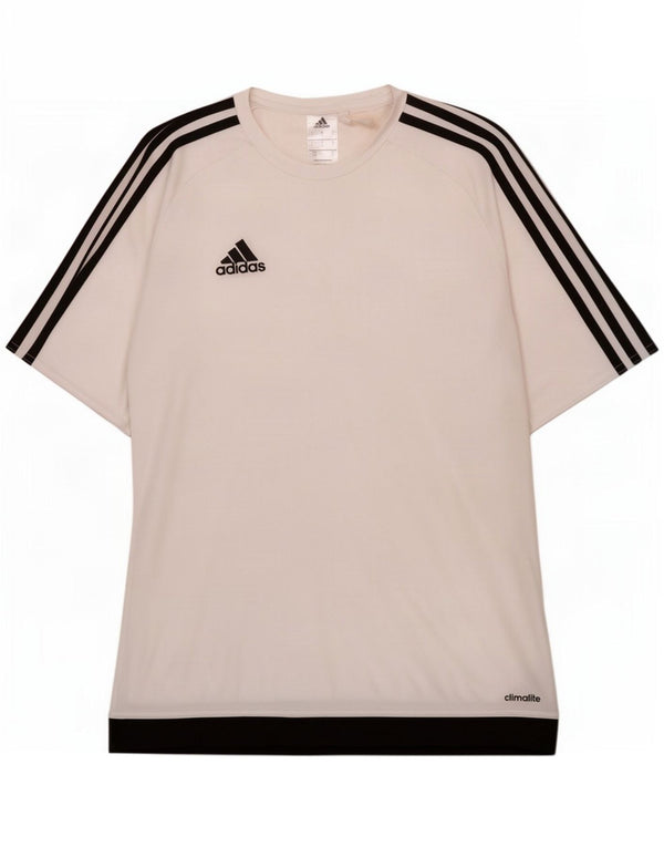 Adidas Mens Climalite T-Shirt Top Small White Colourblock Polyester