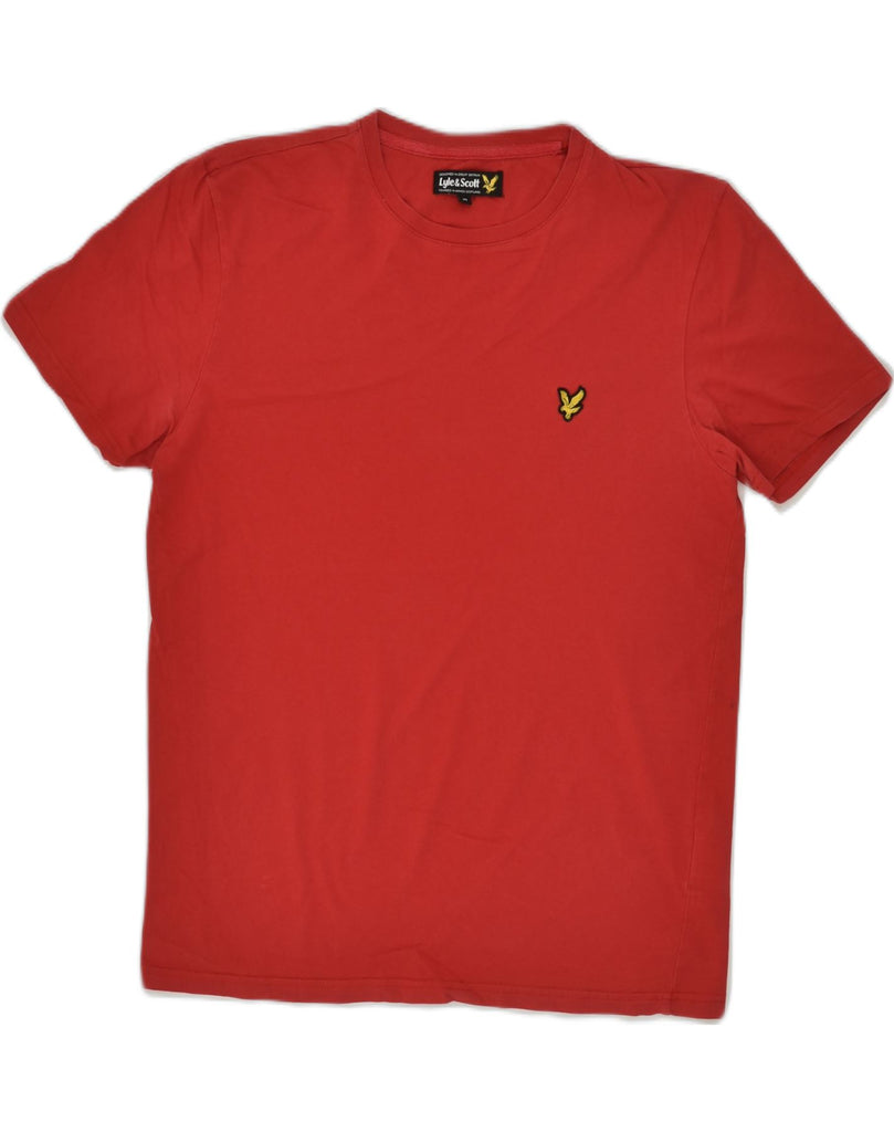 LYLE & SCOTT Mens T-Shirt Top Medium Red Cotton | Vintage Lyle & Scott | Thrift | Second-Hand Lyle & Scott | Used Clothing | Messina Hembry 