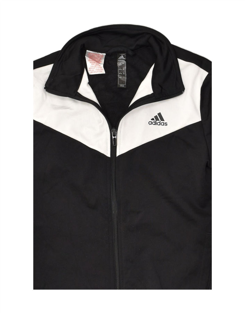 ADIDAS Boys Tracksuit Top Jacket 10-11 Years Black Colourblock Polyester | Vintage Adidas | Thrift | Second-Hand Adidas | Used Clothing | Messina Hembry 