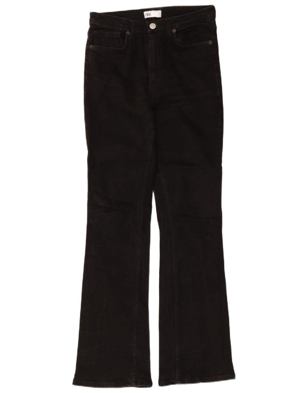 Zara Womens Flared Jeans EU 38 Small W28 L31 Black Cotton