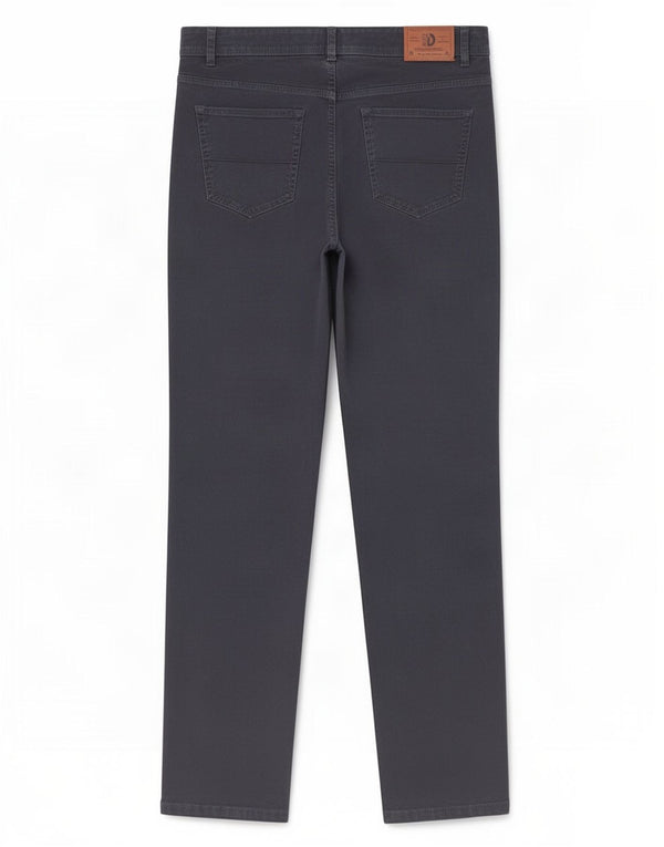 Dack's Mens Slim Fit Casual Trousers W34 L32 Navy Blue Cotton