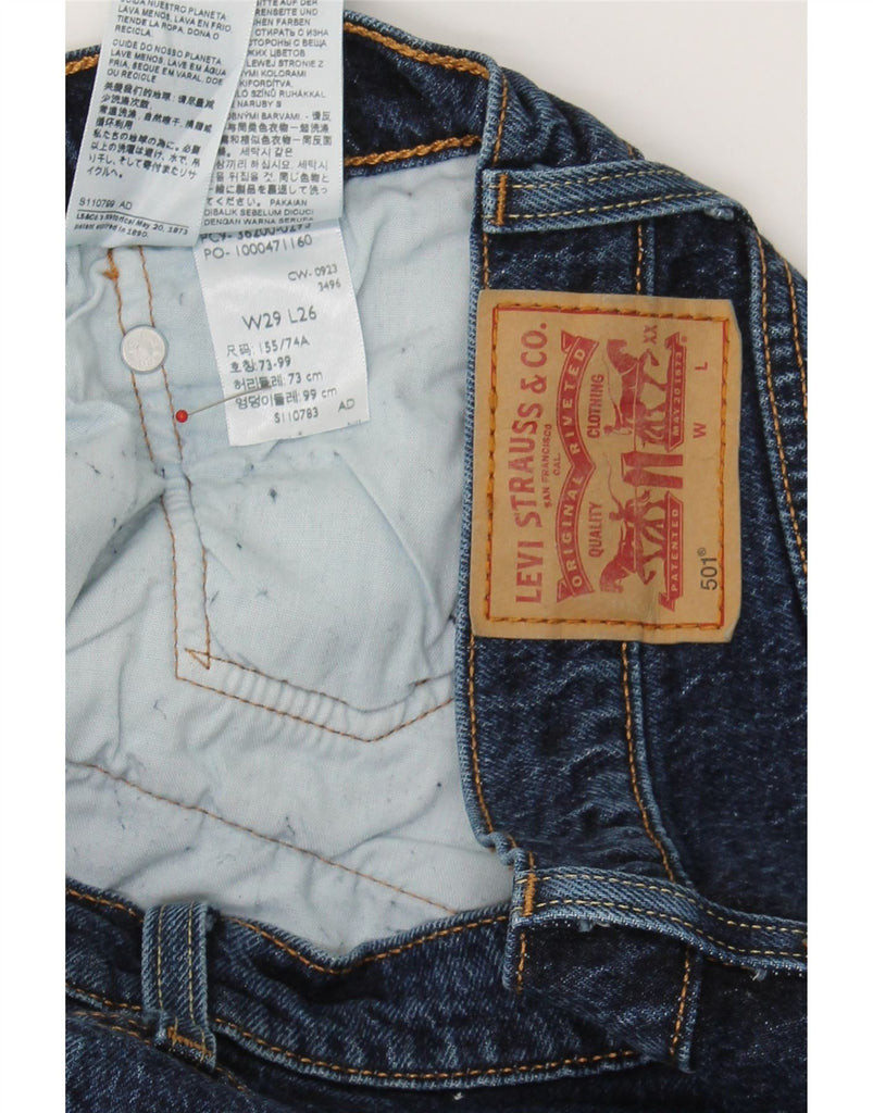 LEVI'S Womens 501 Straight Jeans W29 L26 Blue Cotton Vintage Levi's and Second-Hand Levi's from Messina Hembry 