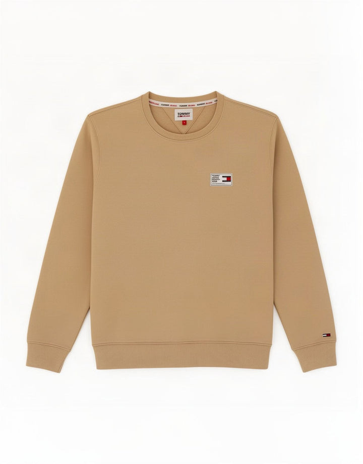 Tommy Hilfiger Mens Sweatshirt Jumper Small Beige Cotton