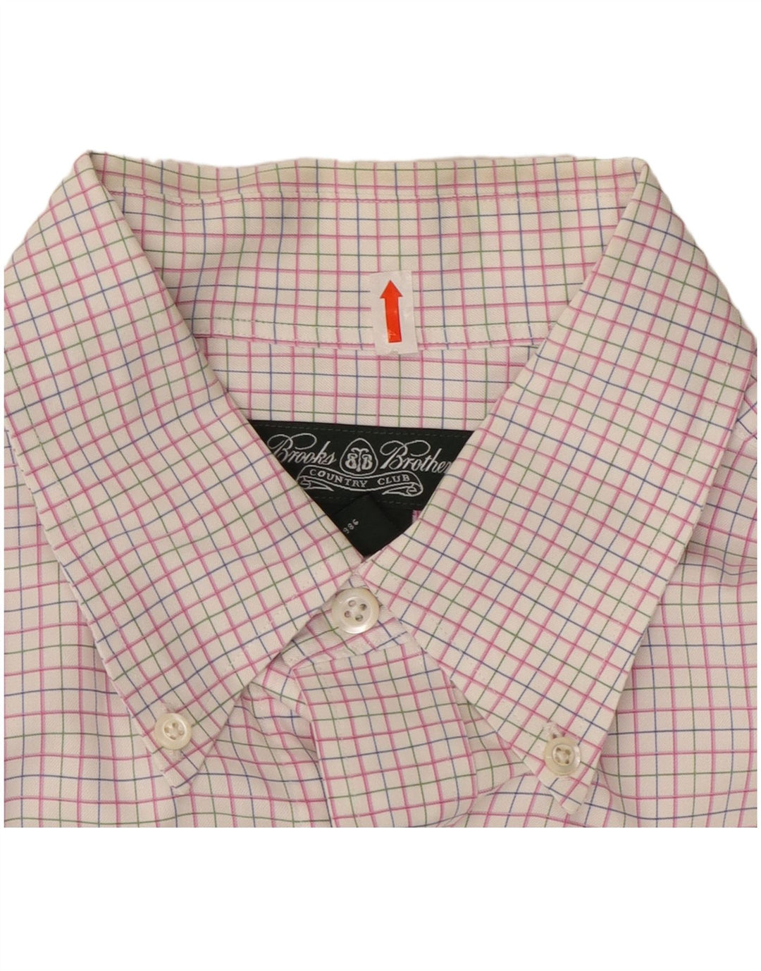 BROOKS BROTHERS Mens Shirt Large Pink Check Cotton
