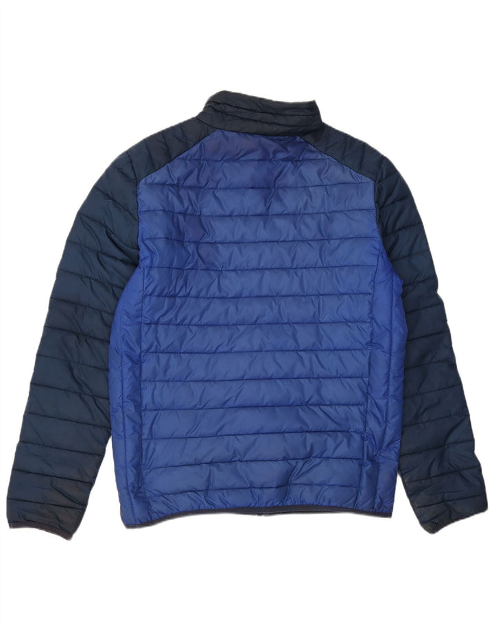 Ellesse Mens Padded Jacket UK 38 Medium Blue Colourblock Polyester