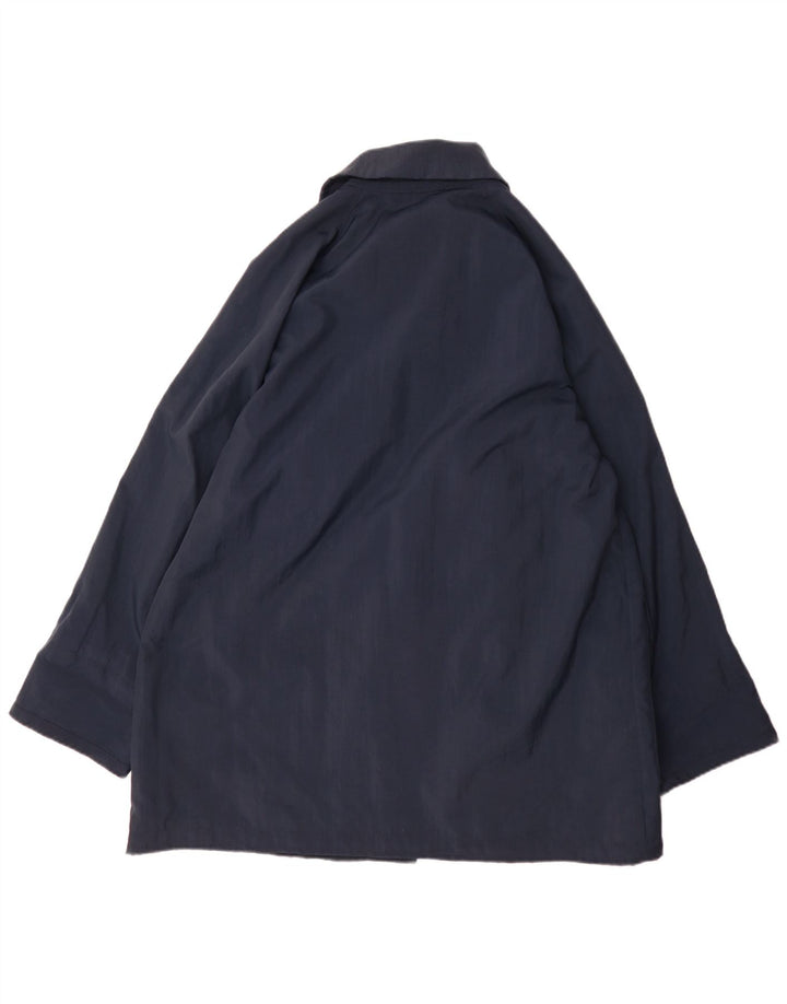 Les Copains Womens Blue Eagle Oversized Utility Jacket IT 44 Medium Navy