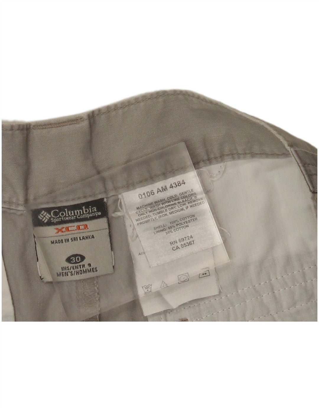 Columbia Mens Cargo Shorts W30 Medium Grey Cotton