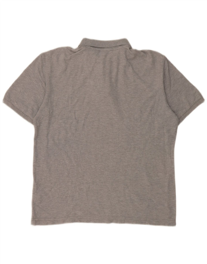 Fila Mens Polo Shirt Large Grey Cotton