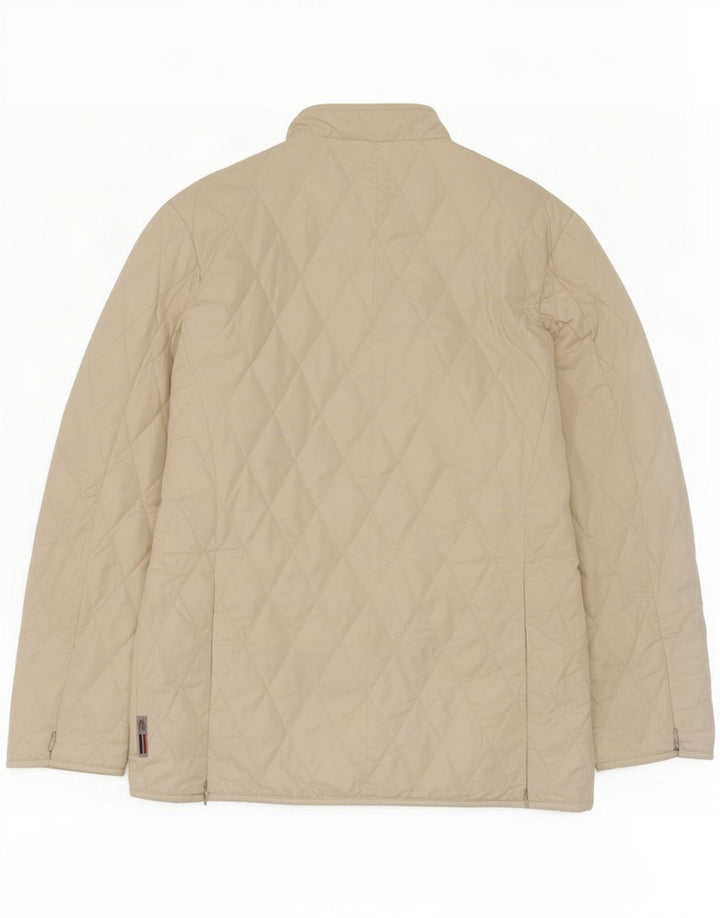Moncler Womens Quilted Jacket Size 3 Large Off White Polyester