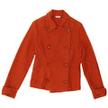 Max & Co. Womens Pea Coat UK 10 Small Orange Cotton