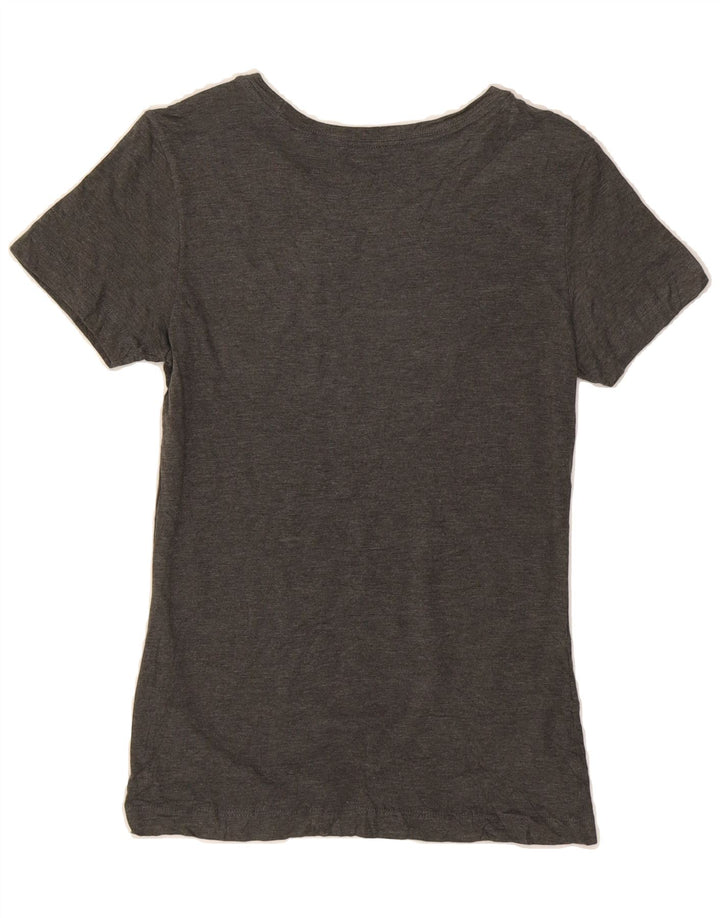 NIKE Womens Slim Fit Graphic T-Shirt Top UK 10 Small Grey Polyester Vintage Nike and Second-Hand Nike from Messina Hembry 
