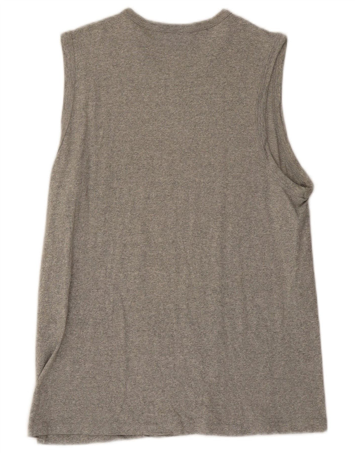 CHAMPION Mens Vest Top Large Grey Flecked