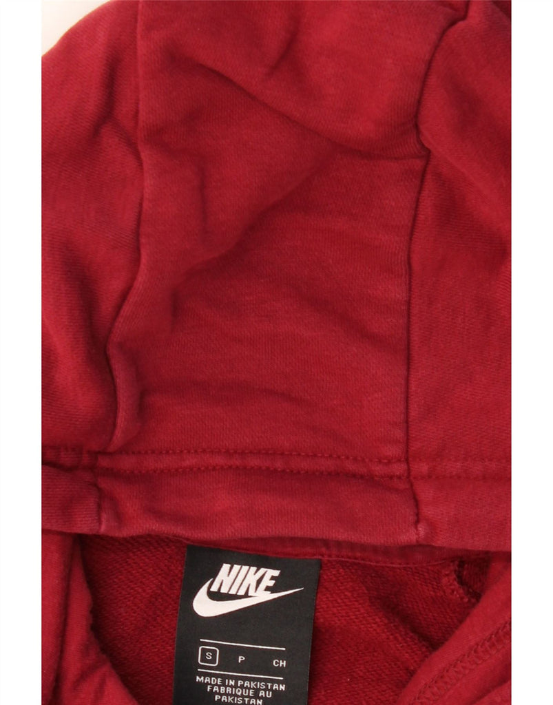 NIKE Mens Graphic Hoodie Jumper Small Burgundy Cotton Vintage Nike and Second-Hand Nike from Messina Hembry 