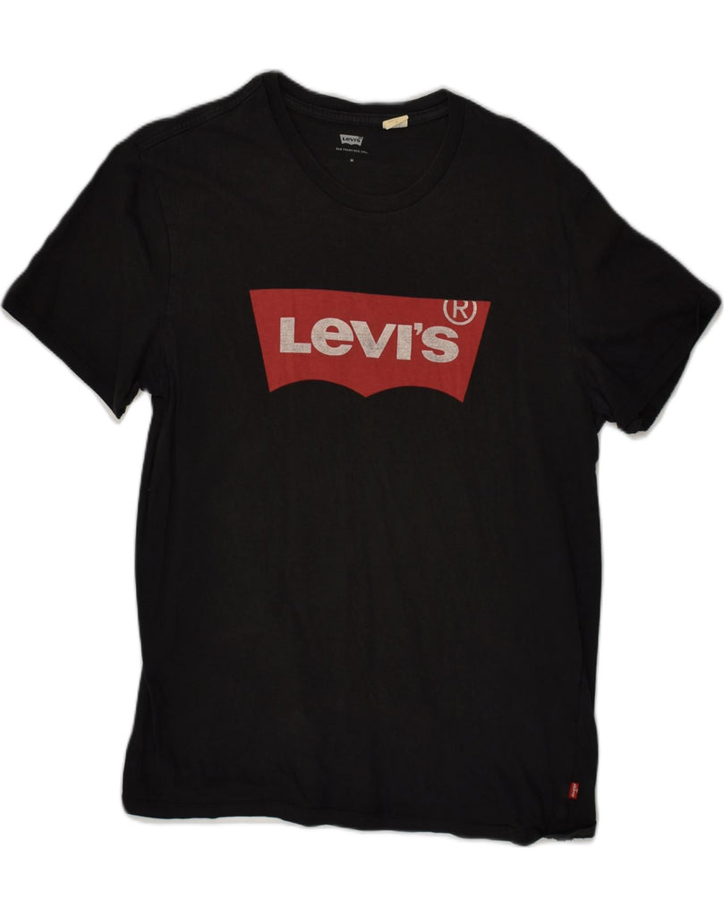 LEVI'S Mens Graphic T-Shirt Top Medium Black Cotton | Vintage Levi's | Thrift | Second-Hand Levi's | Used Clothing | Messina Hembry 