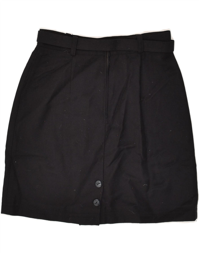 VINTAGE Womens Straight Skirt W26 Small Black Wool | Vintage Vintage | Thrift | Second-Hand Vintage | Used Clothing | Messina Hembry 