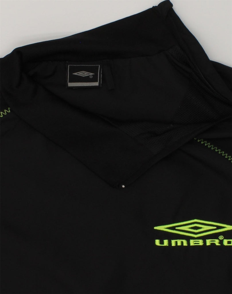 UMBRO Boys Pullover Tracksuit Top 13-14 Years Black Polyester | Vintage Umbro | Thrift | Second-Hand Umbro | Used Clothing | Messina Hembry 