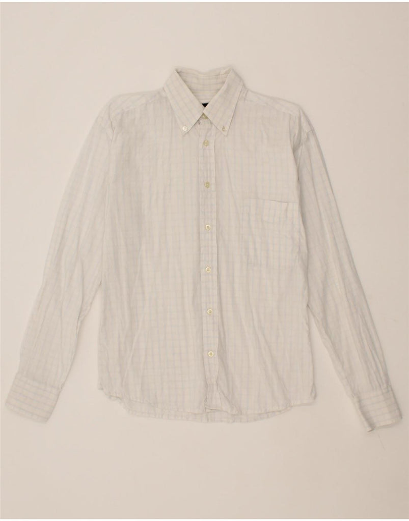 EMANUEL UNGARO Mens Shirt Size 40 15 1/2 Medium White Check Vintage Emanuel Ungaro and Second-Hand Emanuel Ungaro from Messina Hembry 