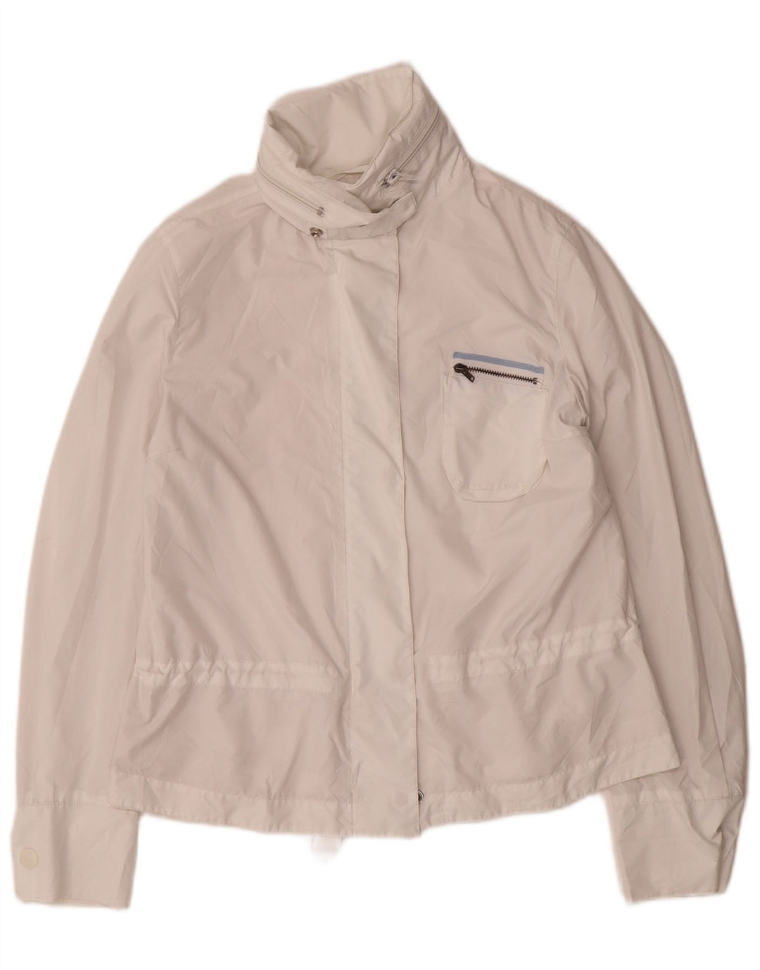 Armani Jeans Womens Windbreaker Jacket UK 8 Small White Polyester
