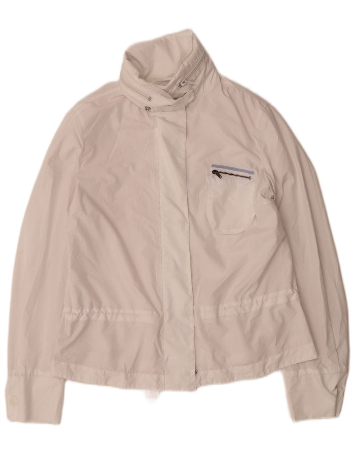 Armani Jeans Womens Windbreaker Jacket UK 8 Small White Polyester