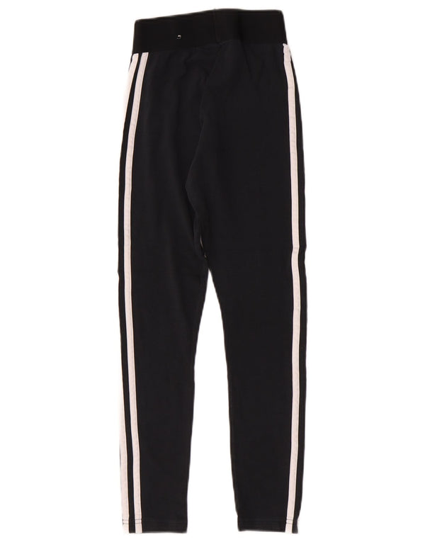 Adidas Womens Leggings UK 0/2 2XS Black Striped Sports